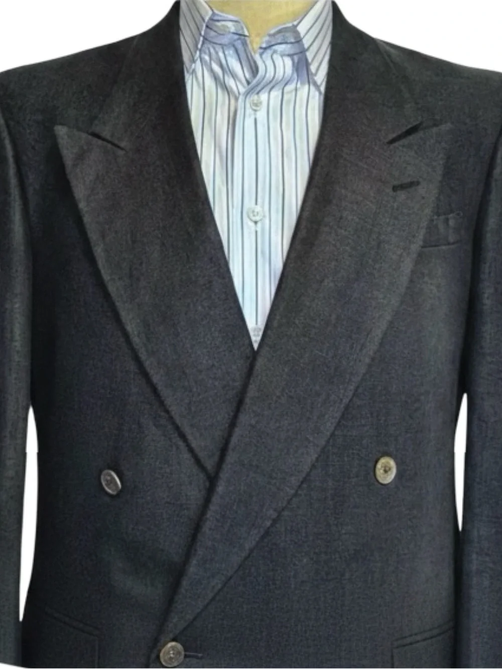Perry Ellis Portfolio Double Breasted Sport Coat | Dark Charcoal | Made in USA